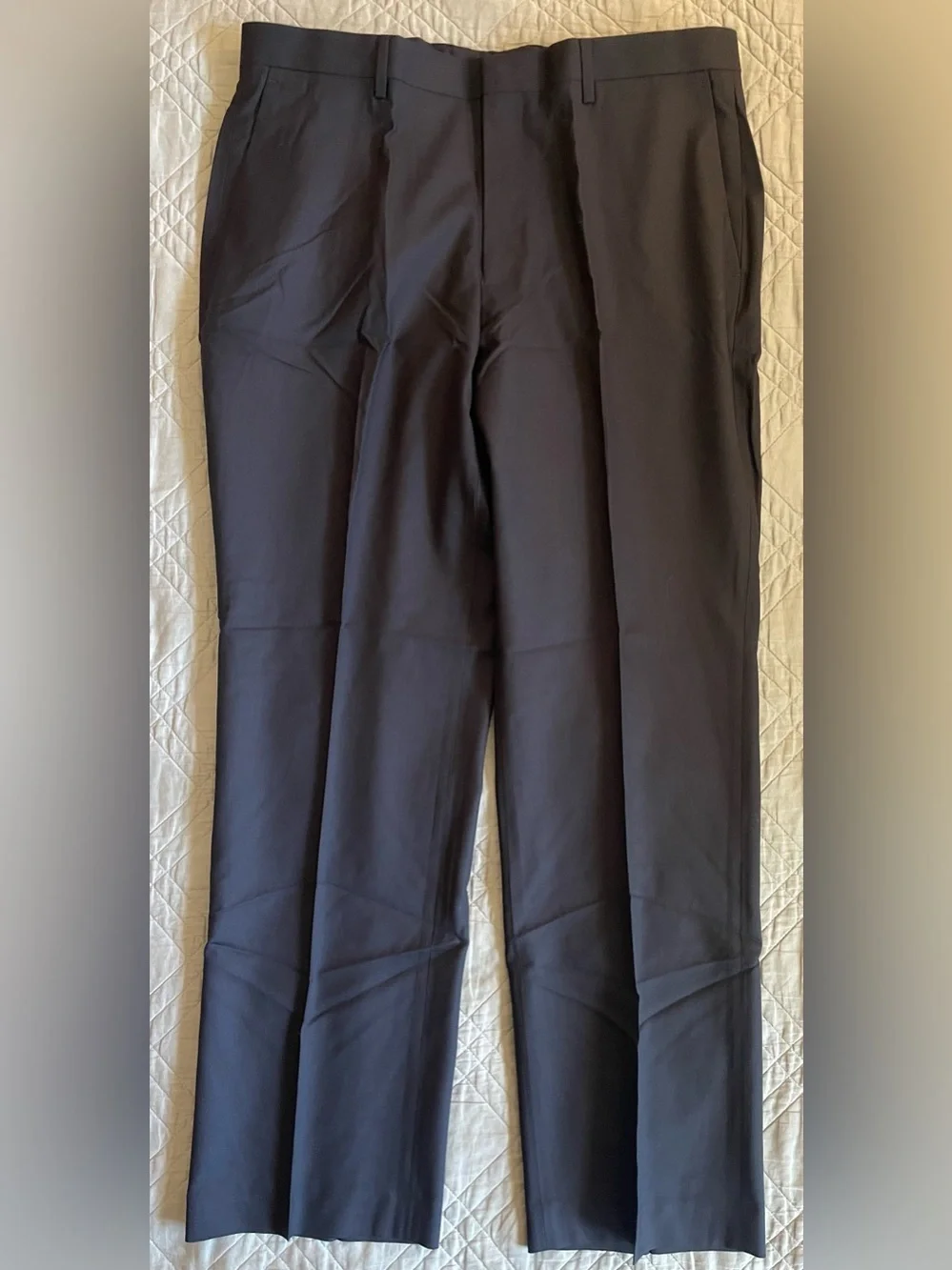 J. CREW Crosby Classic-fit suit pant in Italian wool Deep Navy 34/30 $250 BT800